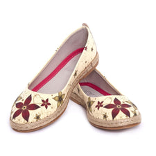 GOBY Flowers Ballerinas Shoes FBR1203 Women Ballerinas Shoes - Goby Shoes UK