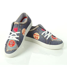 GOBY Jean Slip on Sneakers Shoes SPR5413 Women Sneakers Shoes - Goby Shoes UK