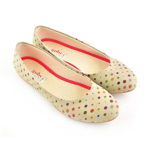 Colorful Spotted Ballerinas Shoes 1059 - Goby GOBY Ballerinas Shoes 