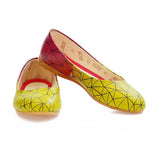 Yellow Red Prismas Ballerinas Shoes 1098