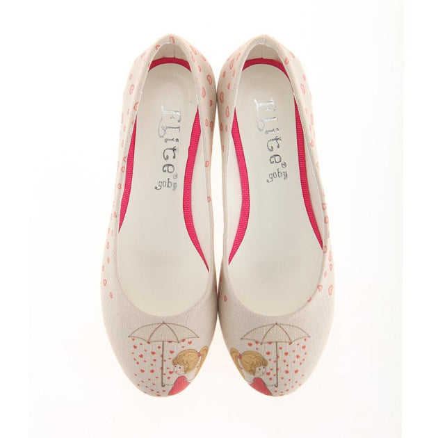 Heart Raining Ballerinas Shoes 1107