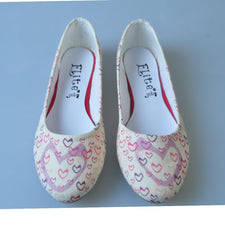 Cute Hearts Ballerinas Shoes 1112