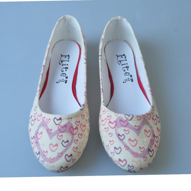 Cute Hearts Ballerinas Shoes 1112