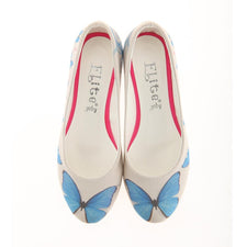 Blue Butterfly Ballerinas Shoes 1124