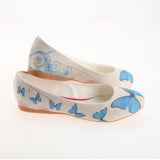Blue Butterfly Ballerinas Shoes 1124
