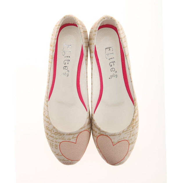 Heart Ballerinas Shoes 1125