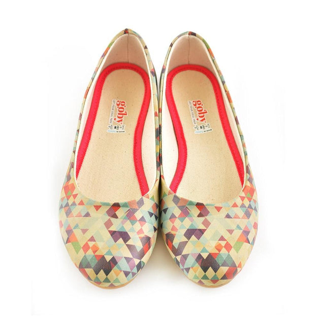 Geometric Colors Ballerinas Shoes 2028 - Goby GOBY Ballerinas Shoes 