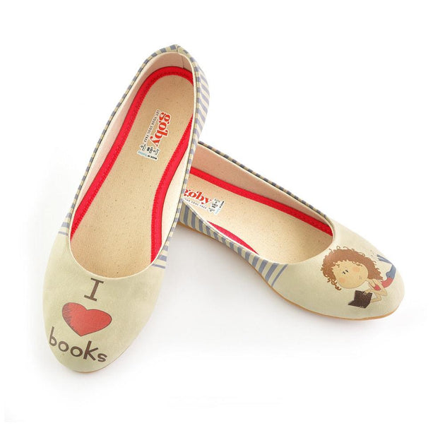 I Love Books Ballerinas Shoes 2033