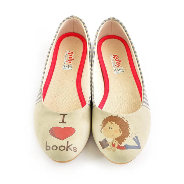 I Love Books Ballerinas Shoes 2033