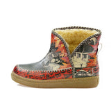 Colorful City Nights Short Furry Boots ACAP100 - Goby ALASKA Short Furry Boots 