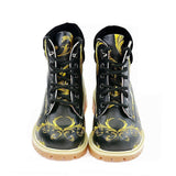 Black & Yellow Waves Short Boots ACAT102, Goby, ALASKA Short Boots 