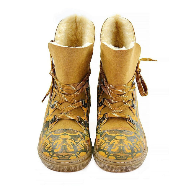 Camouflage Short Furry Boots AGAN103, Goby, ALASKA Short Furry Boots 