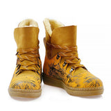 Drawing China House Short Furry Boots AGAN106 - Goby ALASKA Short Furry Boots 