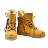 Hand Stitching Short Furry Boots AGAN108