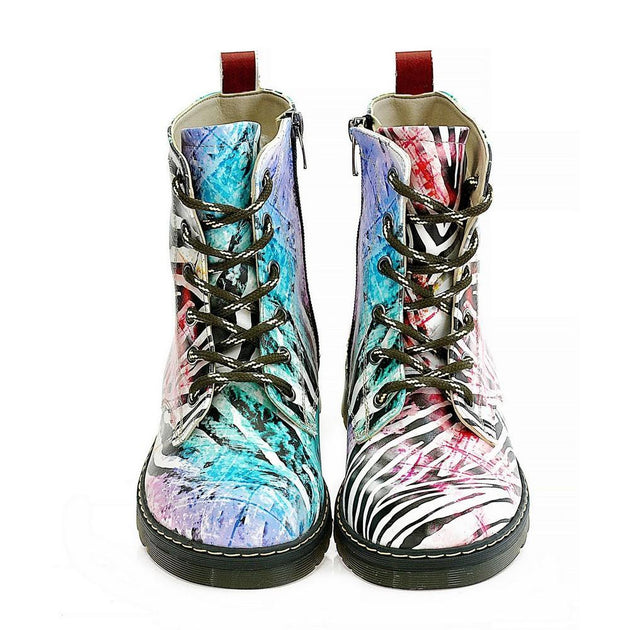 Painted Zebra Long Boots AMAR112