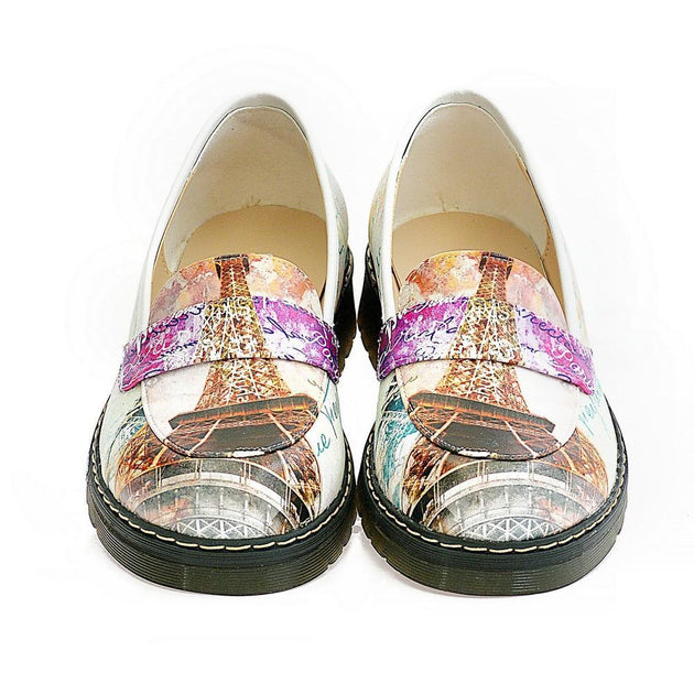 Paris and Eifel Towers Slip on Sneakers Shoes AMOX103