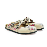  CALCEO Blue, Pink, Black, Pussy and Hearted Charming Cat Patterned Clogs - CAL109 Women Clogs Shoes - Goby Shoes UK