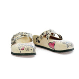  CALCEO Blue, Pink, Black, Pussy and Hearted Charming Cat Patterned Clogs - CAL109 Women Clogs Shoes - Goby Shoes UK
