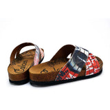  CALCEO Black, Red, White and Wall Decoy Patterned Sandal - CAL1110 Women Sandal Shoes - Goby Shoes UK