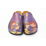  CALCEO Men and Women Love, Snow Drops and Love is in the Air Written Patterned Clogs - CAL1404 Clogs Shoes - Goby Shoes UK