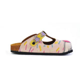  CALCEO Pink Candy and Pink Unicorn, Pink Heart Patterned Clogs - CAL1507 Clogs Shoes - Goby Shoes UK