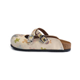  CALCEO Colored Flowers and Blue, Purple, Green Owls, Elephant Patterned Clogs - CAL164 Women Clogs Shoes - Goby Shoes UK