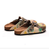  CALCEO Brown, Yellow Color and Cute Skull Patterned Clogs - CAL308 Women Clogs Shoes - Goby Shoes UK