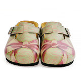  CALCEO Green, Purple Moving Lines and Pink Bow Patterned Clogs - CAL321 Women Clogs Shoes - Goby Shoes UK