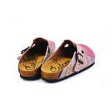  CALCEO Red Hearts and Colored Knit Print Patterned Clogs - CAL367 Clogs Shoes - Goby Shoes UK