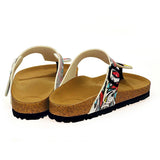  CALCEO Red, Blue, Yellow Geometric Patterned Sandal - CAL515 Sandal Shoes - Goby Shoes UK