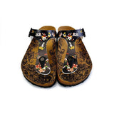  CALCEO Black and Colored Flowers Patterned Sandal - CAL526 Women Sandal Shoes - Goby Shoes UK