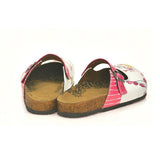  CALCEO Pink Colored, Sweet Children and I Love You Written Patterned Logs Clogs - CAL808 Clogs Shoes - Goby Shoes UK