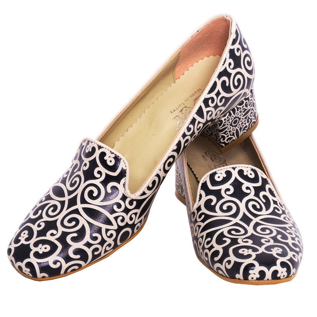 Goby DB110 Pattern Women Mary Jane Shoes - Goby Shoes UK
