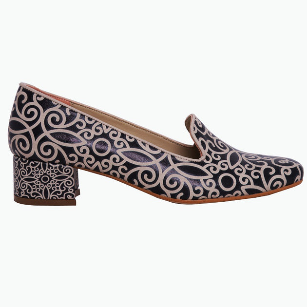  Goby DB110 Pattern Women Mary Jane Shoes - Goby Shoes UK