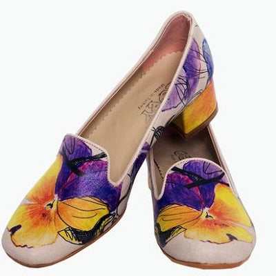  Goby DB114 Flowers Women Mary Jane Shoes - Goby Shoes UK