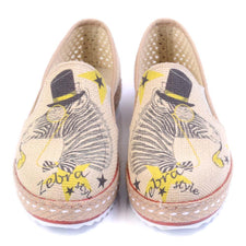 Zebra Style Slip on Sneakers Shoes DEL103