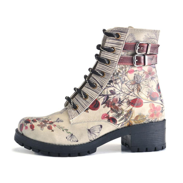  GOBY Autumn and Butterflies Short Boots DRY101 Women Short Boots Shoes - Goby Shoes UK