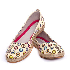  GOBY Colored Dots Ballerinas Shoes FBR1179 Women Ballerinas Shoes - Goby Shoes UK