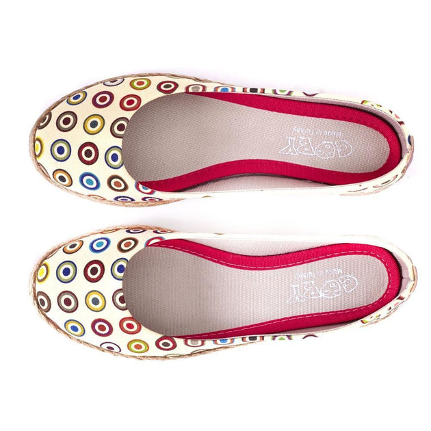  GOBY Colored Dots Ballerinas Shoes FBR1179 Women Ballerinas Shoes - Goby Shoes UK