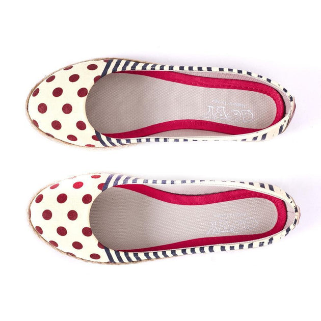 Striped Dotted Ballerinas Shoes FBR1184