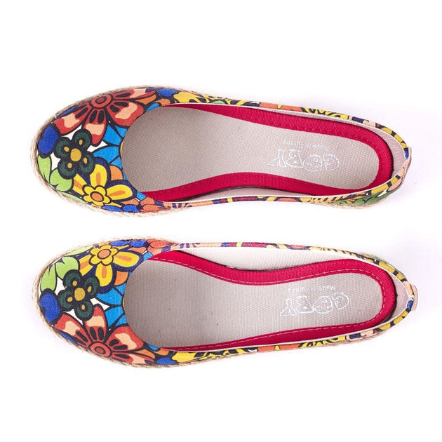  GOBY Flowers Ballerinas Shoes FBR1194 Women Ballerinas Shoes - Goby Shoes UK