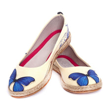  GOBY Blue Butterfly Ballerinas Shoes FBR1198 Women Ballerinas Shoes - Goby Shoes UK