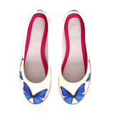  GOBY Blue Butterfly Ballerinas Shoes FBR1198 Women Ballerinas Shoes - Goby Shoes UK