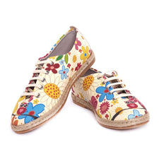  GOBY Cute Owl and Flowers Ballerinas Shoes FBR1221 Women Ballerinas Shoes - Goby Shoes UK