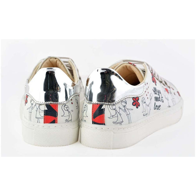  GOBY Bride Groom Slip on Sneakers Shoes GOB205 Women Sneakers Shoes - Goby Shoes UK