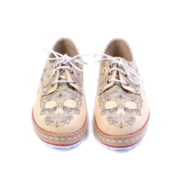 Patterned Skull Slip on Sneakers Shoes HSB1901