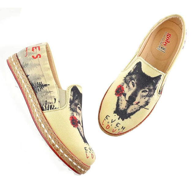 Even Wolves Love Slip on Sneakers Shoes HV1571 - Goby GOBY Slip on Sneakers Shoes 