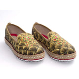 Gold Snake Slip on Sneakers Shoes HVD1461 - Goby GOBY Slip on Sneakers Shoes 