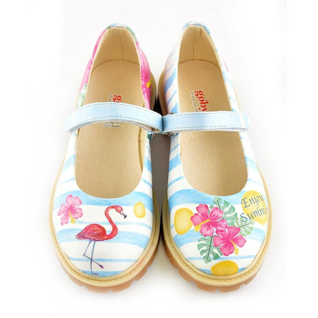 Flamingo and Flowers Ballerinas Shoes KTB105