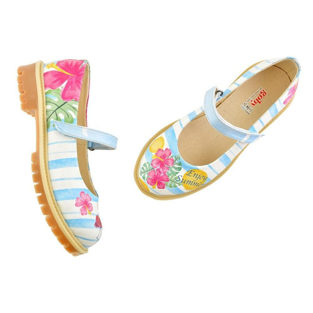 Flamingo and Flowers Ballerinas Shoes KTB105